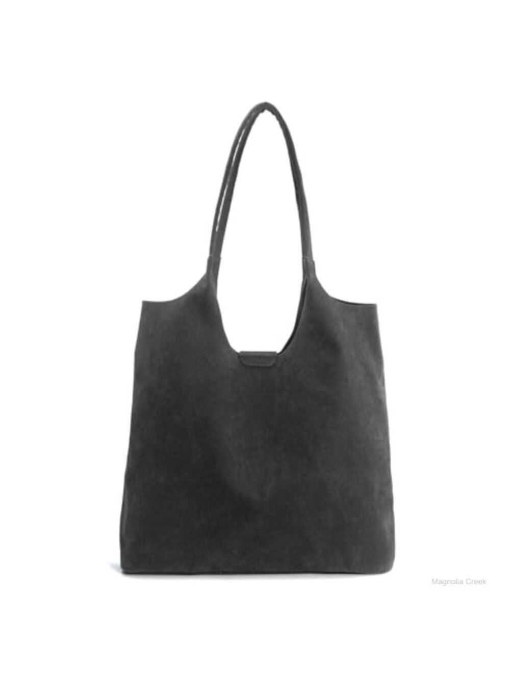 Faux Suede Tote Bag for Women Magnetic Closure Hobo Handbag Vegan Leather Purse